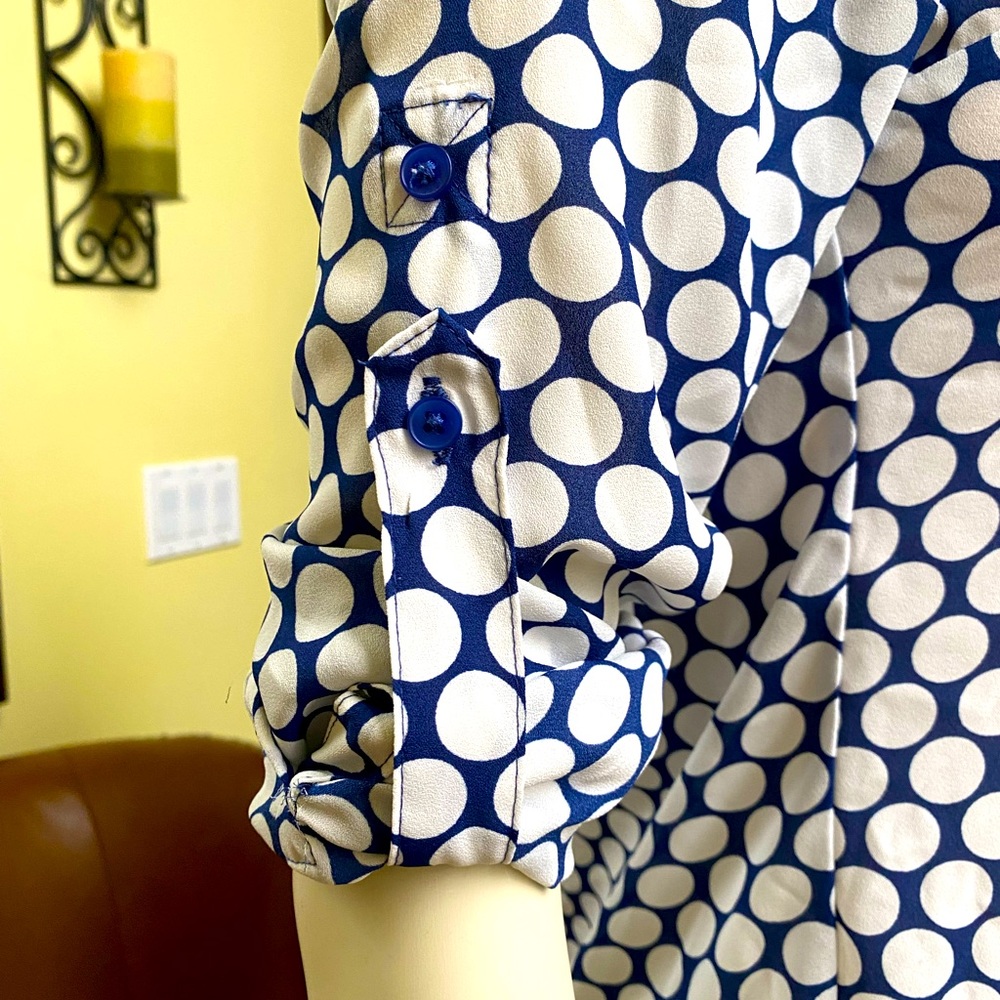 Express Blouse Excellent Condition-Small. Navy Bl… - image 3